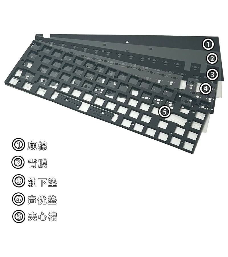 Mercury68/pro Plate/Sound Pack PORON Sandwich Cotton Axis Underlay Sound Pad PC/POM/FR4 Plate Custom Keyboard Accessories DIY