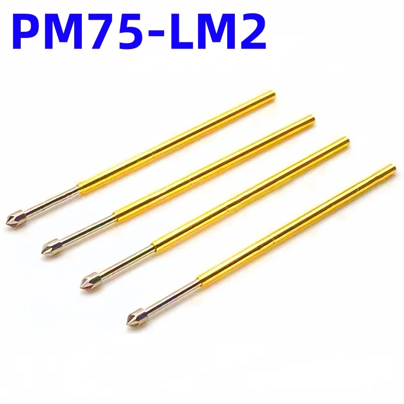 

20/100PCS PM75-LM2 Spring Test Probe Phosphorus Brass Tube Spring Test Pin 27.8mm Needle Dia 1.02mm Pogo Pin PM75-LM 1.30mm
