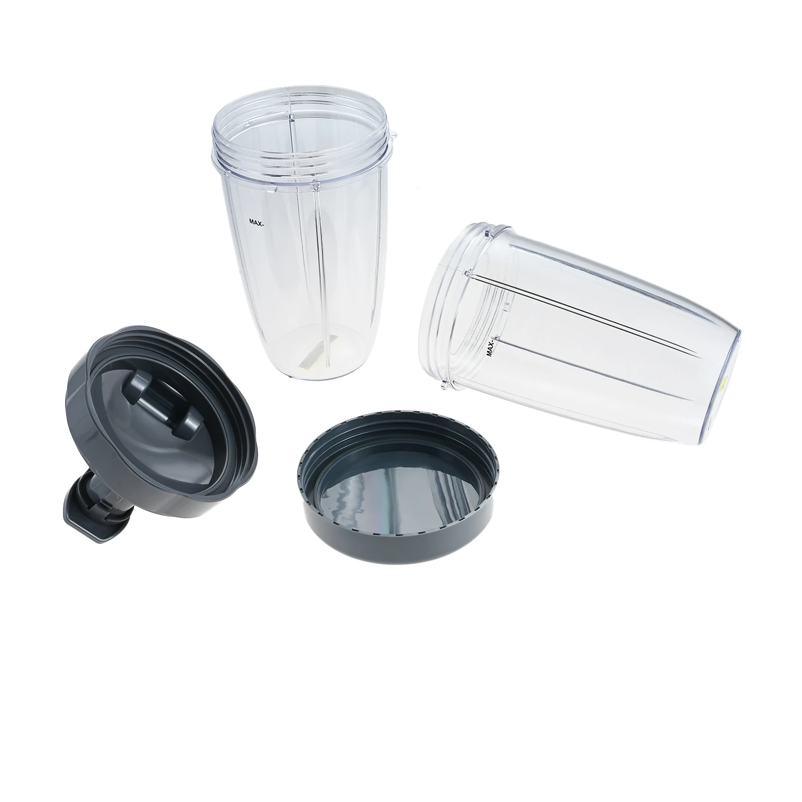 2 Peças Copo de Liquidificador de 24oz Livre de BPA com Tampa Flip Top, Peças de Reposição para Mixer NutriBullet 600W 900W