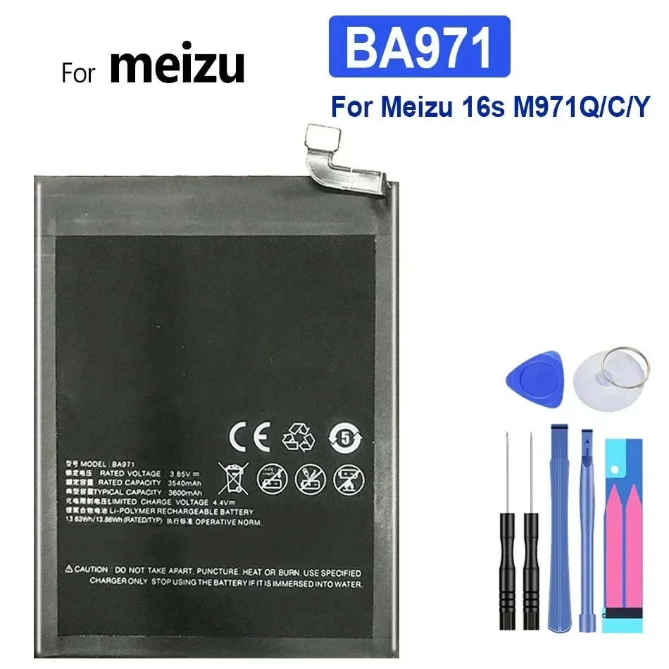 BA971 BA 971 Replacement Battery 3600Mah For Meizu 16S 16 S M971Q/C/Y Mobile Phone Bateria