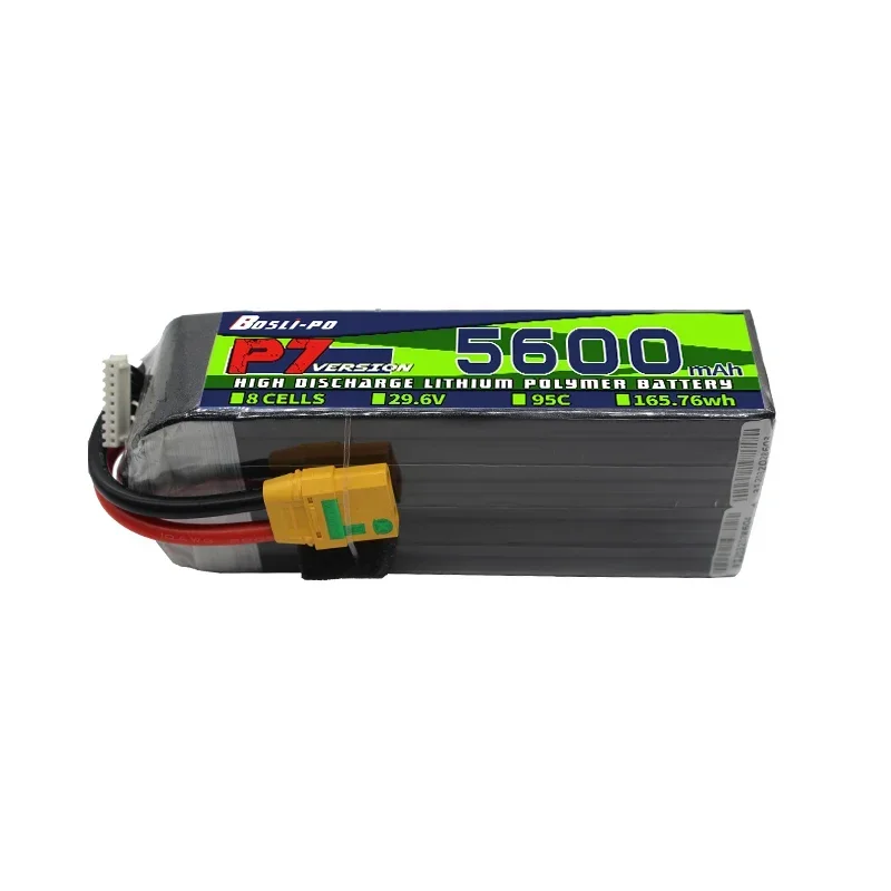 Atualize a bateria LiPo de 29,6 V 5600mAh 95C 8S para helicóptero RC Quadcopter FPV Racing Parts s