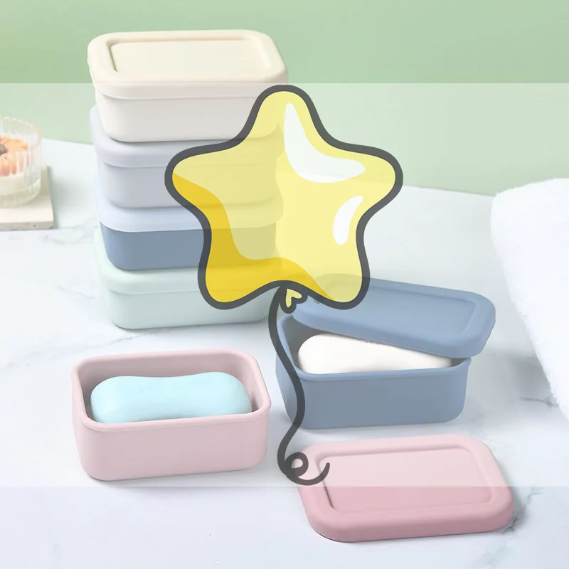 

Твердый держатель для шампуня, большой герметичный футляр для мыла для путешествий, силиконовая коробка для мыла с сливным слоем, улучшенный контейнер для мыла