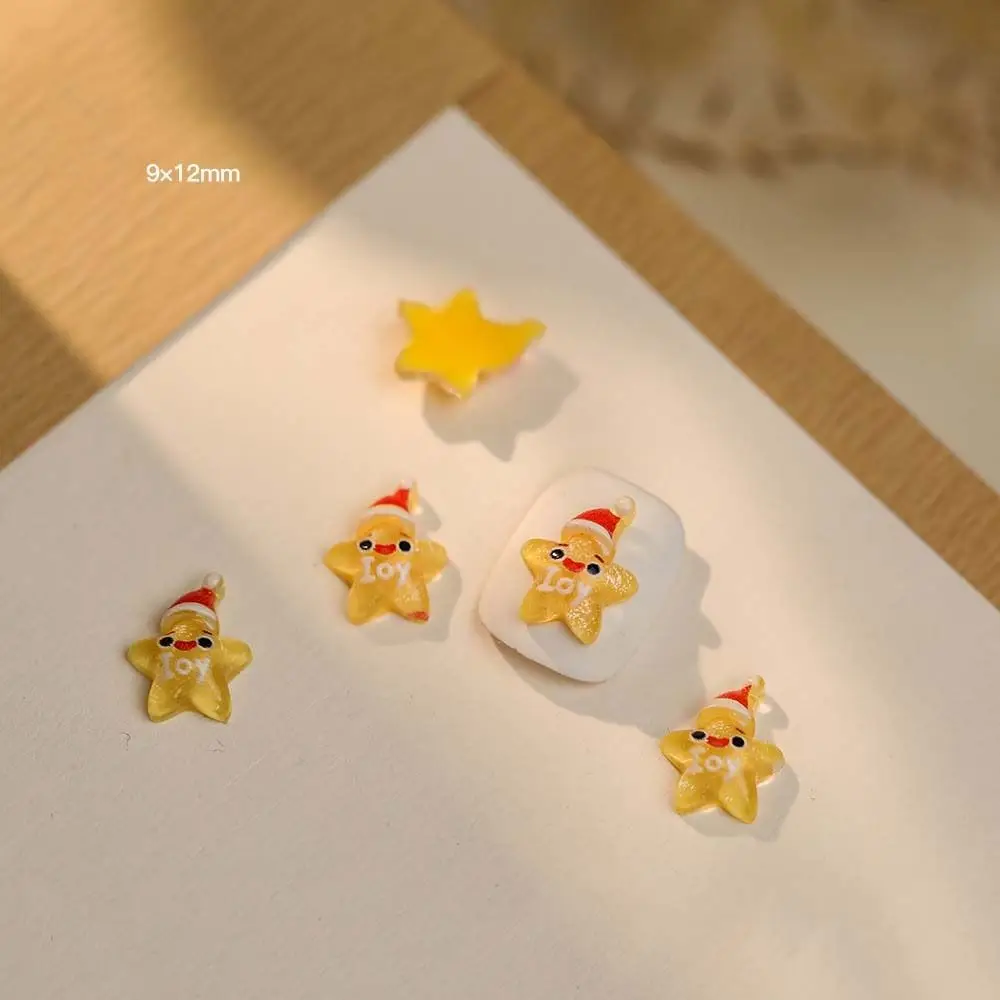 10Pcs/set Nail Supplies Christmas Nail Decorations Manicure Ornaments Xmas Nail Charms Christmas Nail Accessories Resin