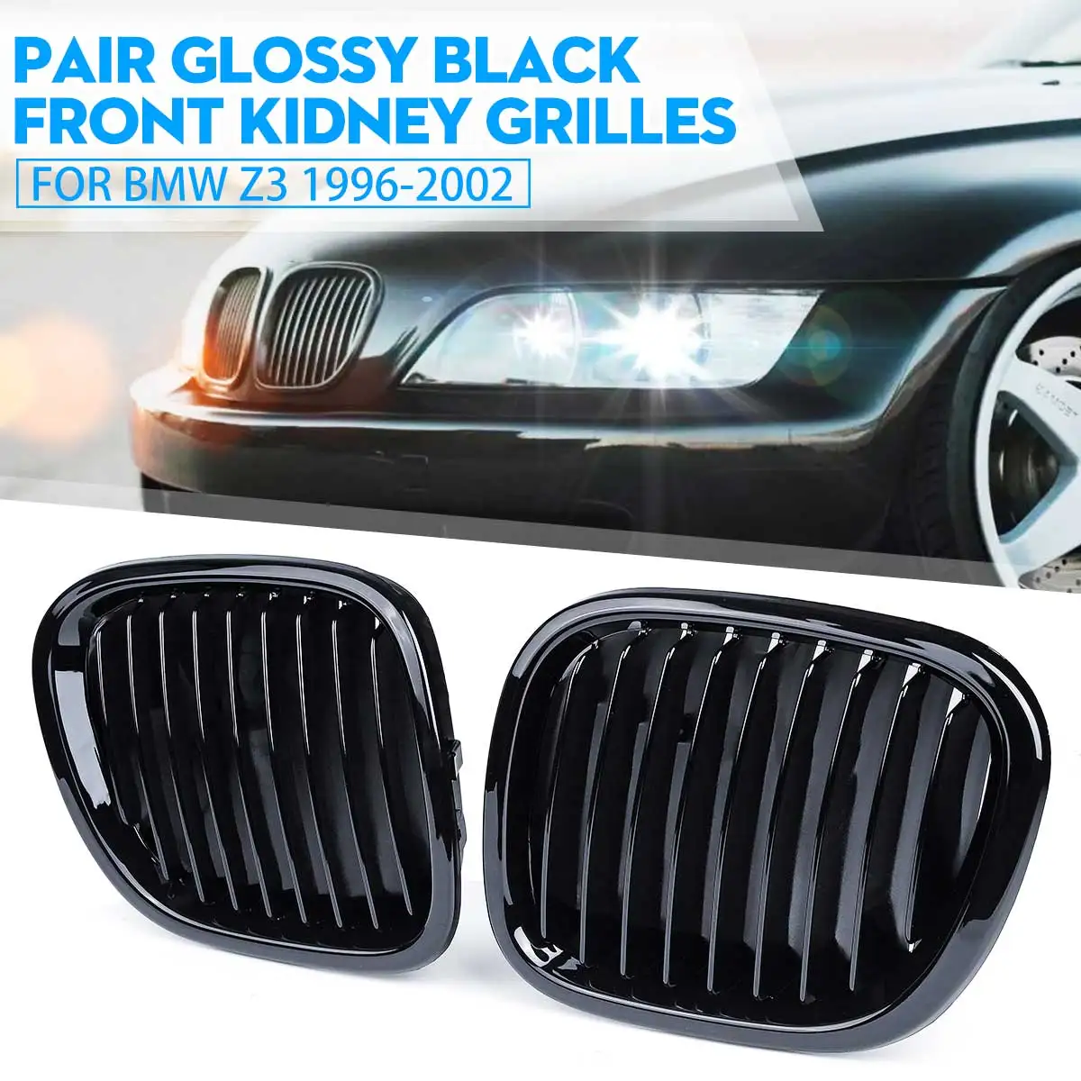 Rennsport-Kühlergrill für BMW Z3 Z-Serie 1996-2002 Frontgrill Nierengrill 51138397504, 51138397503