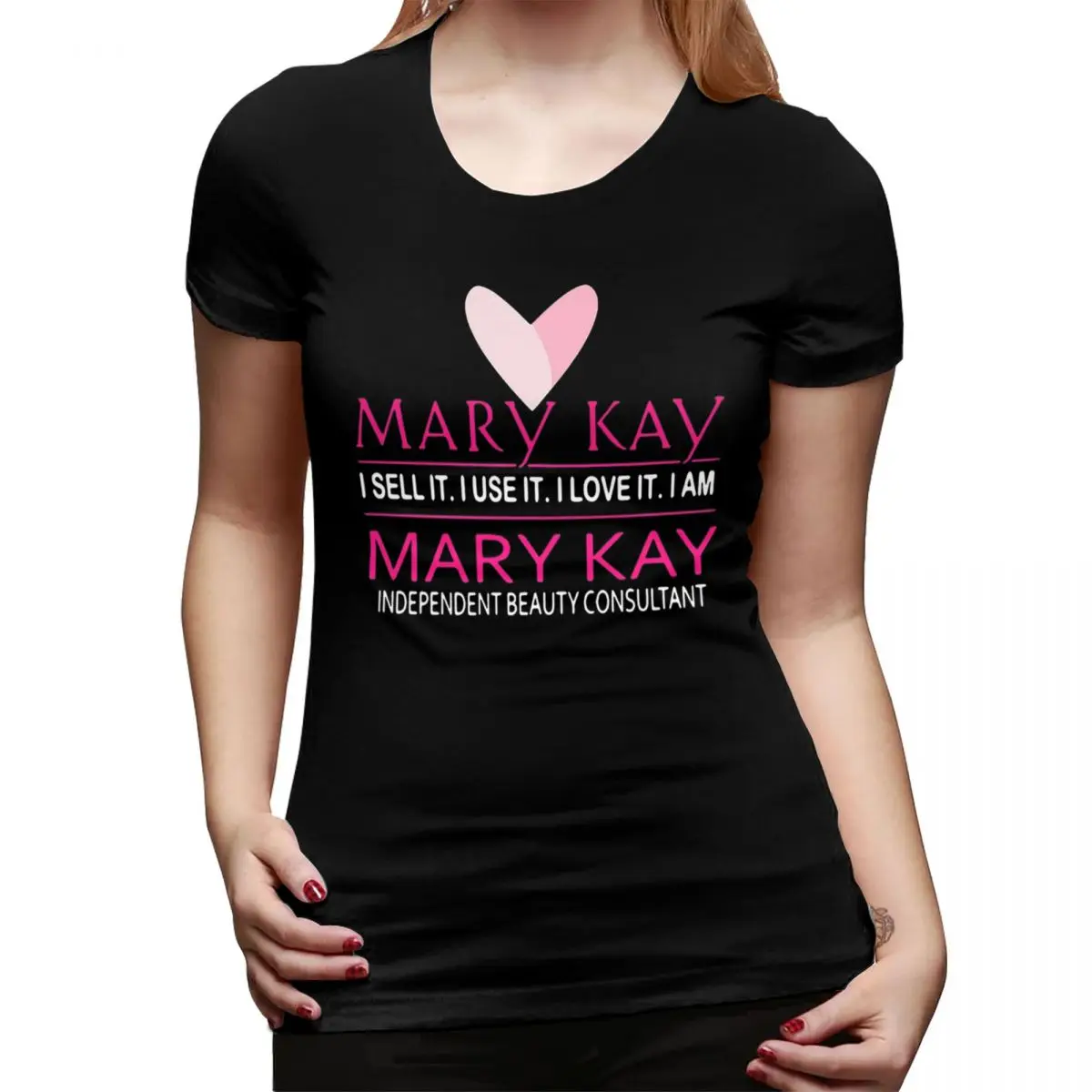 

Топ Mary Kay I Sell It I Use It Футболка для женщин с круглым вырезом Уличная одежда Футболки Женская летняя одежда с короткими рукавами Топы