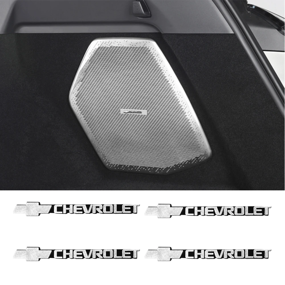 2/4PCS 3D Metal Car Audio Styling Stickers Auto Interior Decals Accessories For Chevrolet Cruze Lacetti Sonic Spark Epica Cobalt