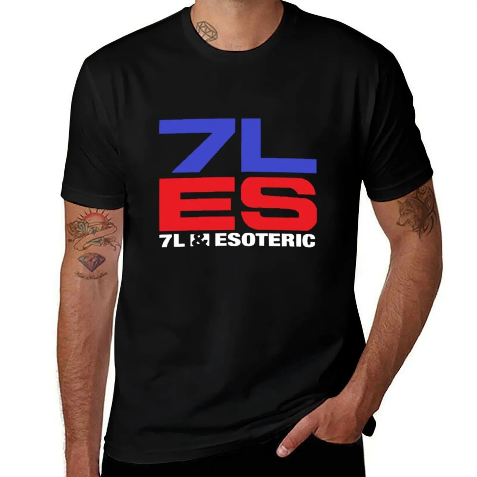 7L & Esoteric Boston Underground Hip Hop Group T-Shirt Gym Exercise Short Sleeve T-Shirt