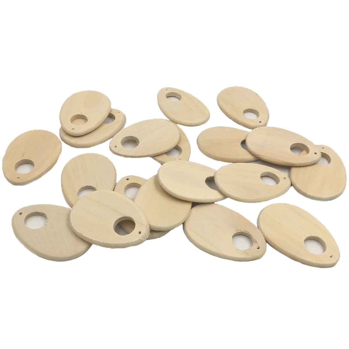 

ABCPICK Creative DIY Maple Wood Water Drop Shape Gum Wood Beads Wood Color Handmade Baby Pacifier Chain Accessories