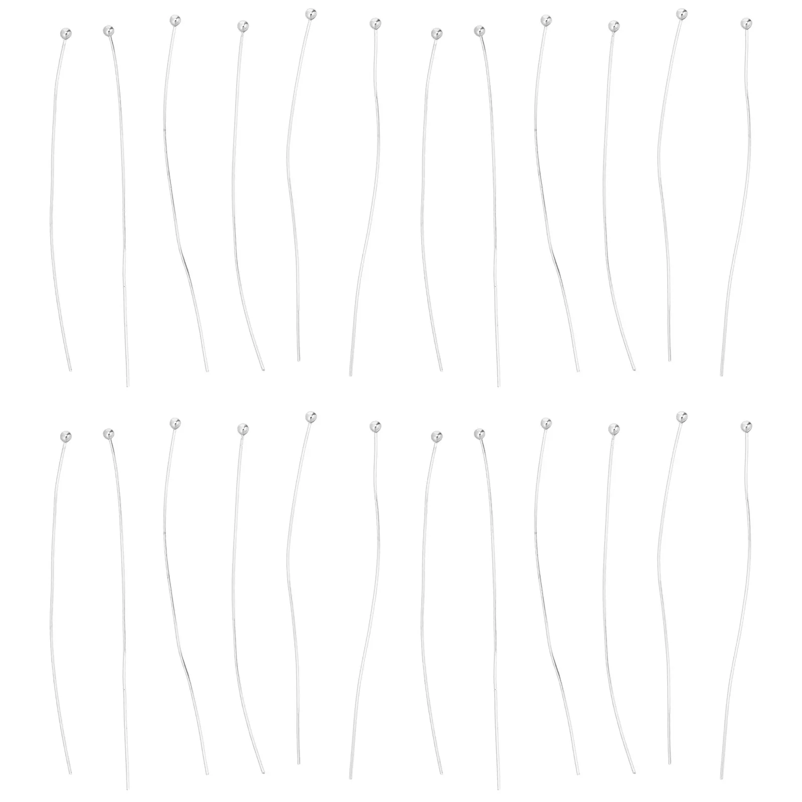

200Pcs Flexible Stainless Steel Ball Head Pins 50Mm for Jewelry Making Beading Earrings Bracelets Necklaces DIY Charm Beads