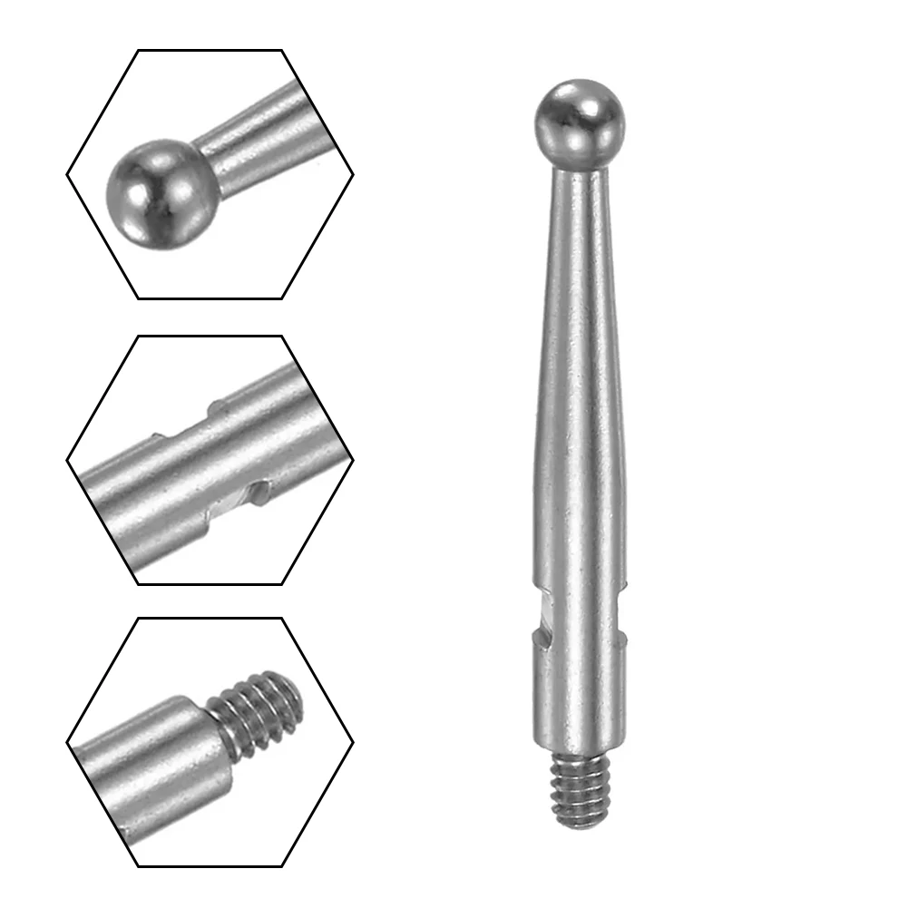 Reliable Contact Points For Dial Test Indicator Tungsten Steel Ball Tip M1.8x0.35 Thread Wear-resistant Contact Points Test Tool