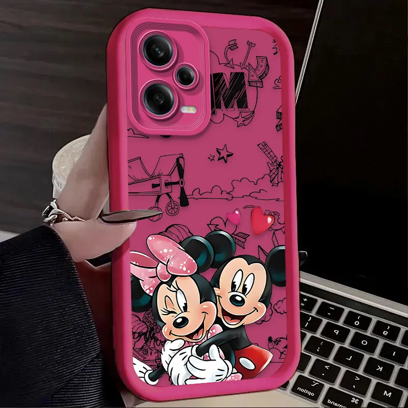 Disney Mickey Minnie Mouse Silicone Phone Case for Xiaomi Redmi Note 13 12 11 Pro Plus 12S 11S 10S 10 9 9S 8 12C 13C Back Cover image 3