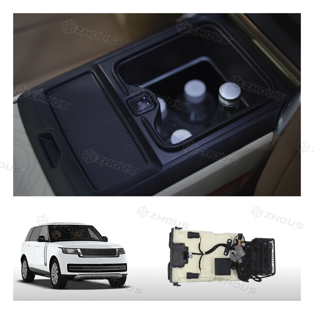 

Zhous Design High Quality 12V 45W Original Car Armrest Portable Advanced Cooler Refrigerator for Range Rover L460
