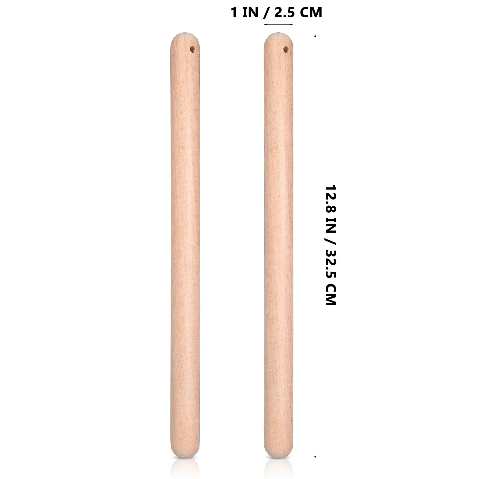 1Pair Drum Sticks Taiko Drum Hammer Accessories Smooth Surface High Strength Rhythmic Wooden Sticks for Teens Musical