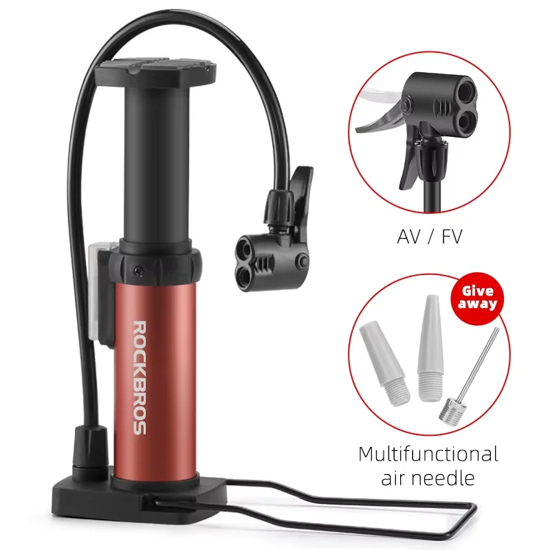 ROCKBROS Fahrrad Pumpe Fahrrad Hochdruck Fahrrad Pumpe AV/FV Tragbare Air Inflator Fuß Bomba MTB Fahrrad Pumpe Fahrrad zubehör