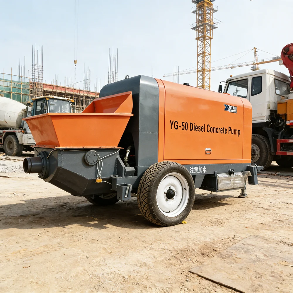 

Energy Saving Diesel Concrete Pump,19m³/h,For Rural Construction,Safety Protection,Easy Maintenance