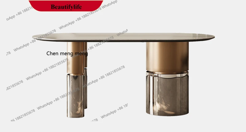 

z183 Italian light luxury marble dining table and chair combination end creativity,household small apartment restaurant dining t