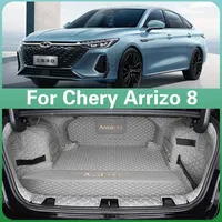 Custom Car Trunk Mat For Chery Arrizo 8 2023-2025 Leather Full Coverage Cargo Liner Waterproof Interior Accessories