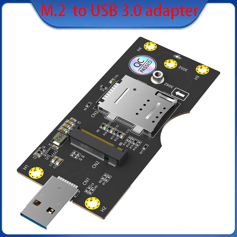 

NGFF(M.2) to USB 3.0 Adapter with SIM 8pin card Expend Kit Slot for 3G/4G/5G Module 3042/3052 Type NGFF(M.2) Key B card