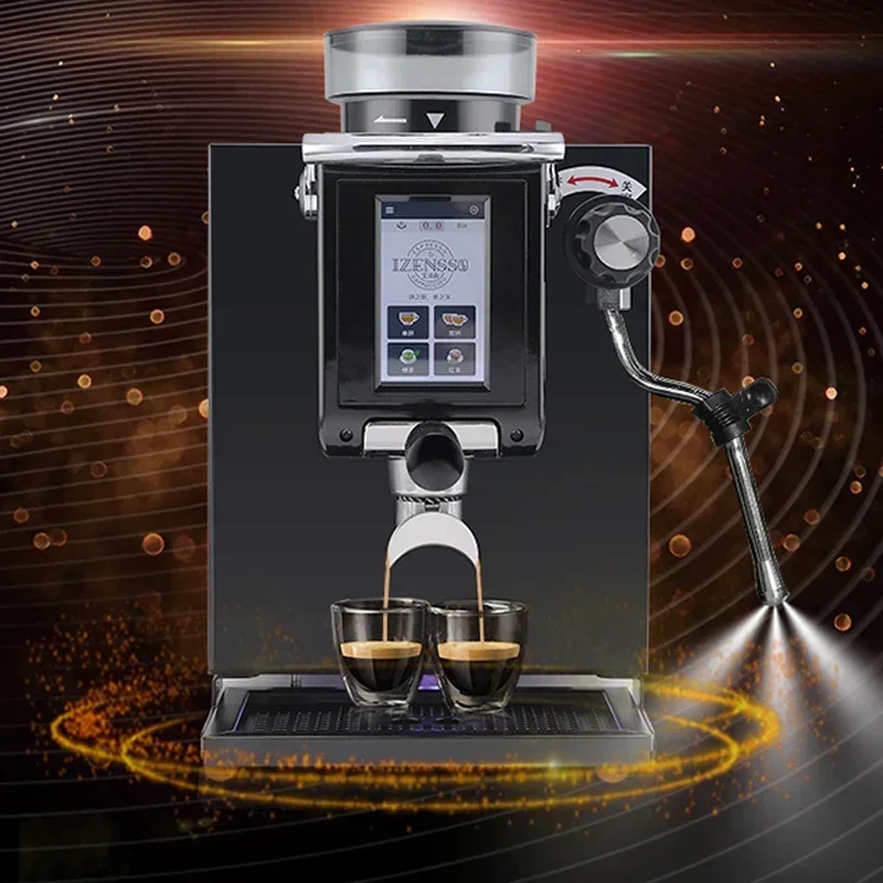 Desktop Electric Coffee Machine Commercial Italian Semi-automatic Small Milk Tea Coffee Shop Grinding Machine