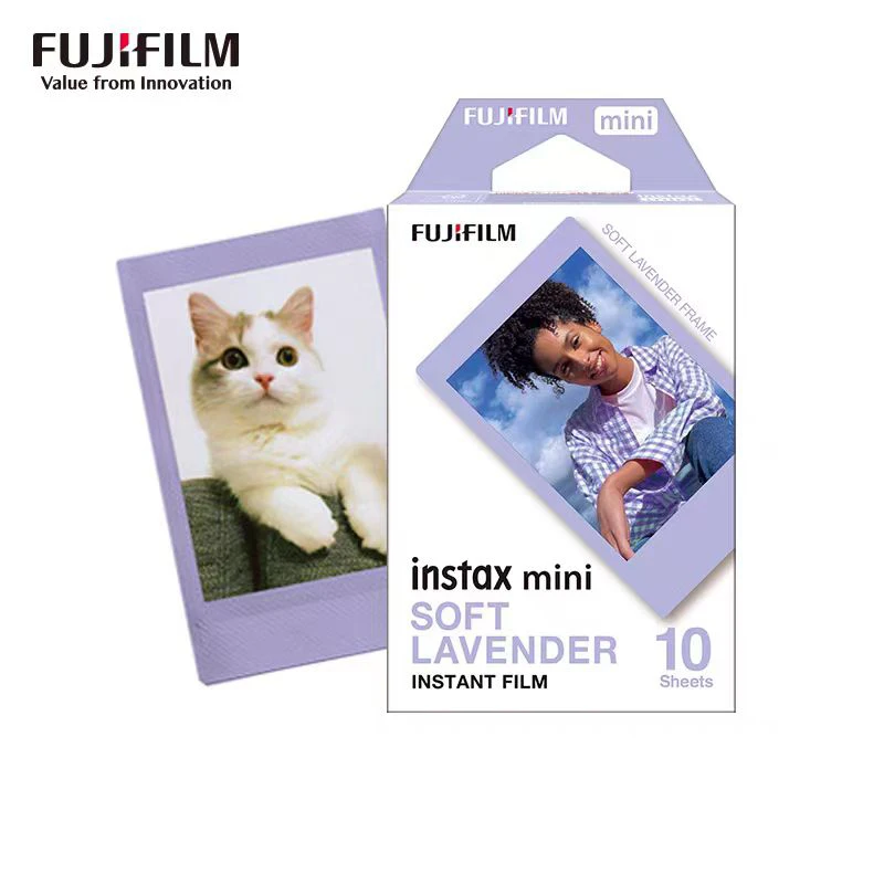 10/20/30/50/100 Sheets Fujifilm Instax Mini Color Film Soft Lavender Film For Fuji Mini 12 11 40 90 25 70 Evo Camera Instax Film