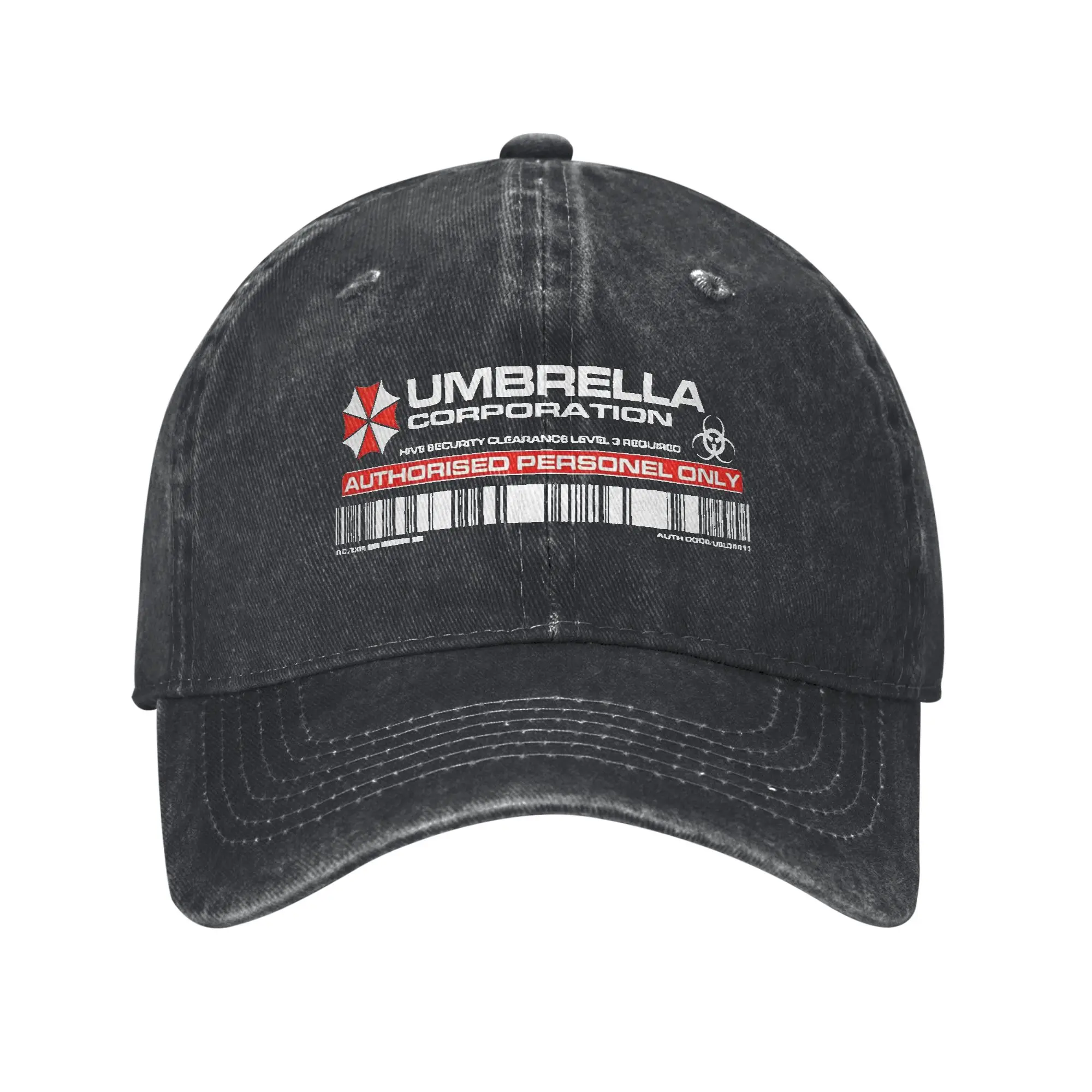 Gorra de béisbol de mezclilla UMBRELLA CORP AUTHORIZATION ACCESS para hombre y mujer, gorra vintage suave para el sol, ideal para verano y actividades al aire libre.