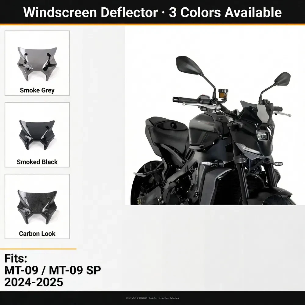 

For YAMAHA MT09/MT09 SP 2024 2025 New Motorcycle Accessories Windshield Windscreen Wind Shield Deflectors Windshield MT 09 MT-09