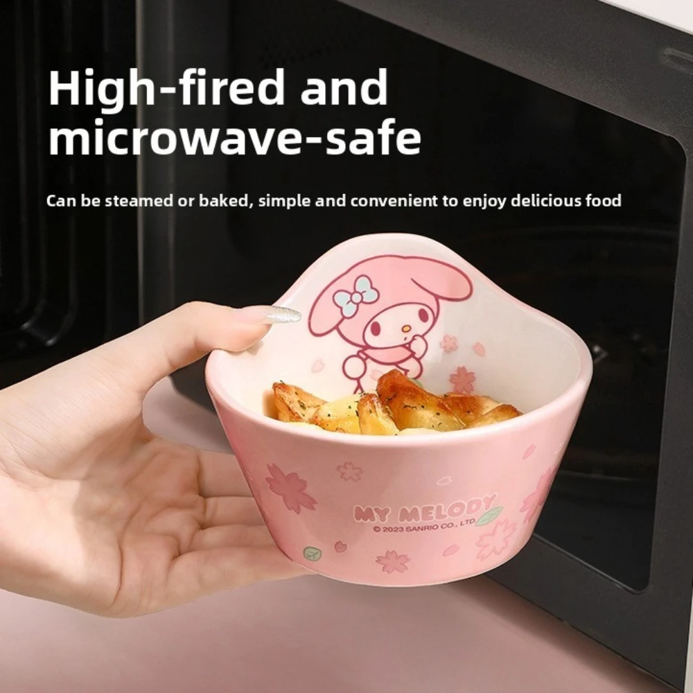 مرحبا كيتي الطفل وعاء سيراميك جديد لطيف كيتي الطفل تغذية السلطانية الوليد لوازم الميكروويف آمنة القرفة الكلب بلدي ميلودي سانريو