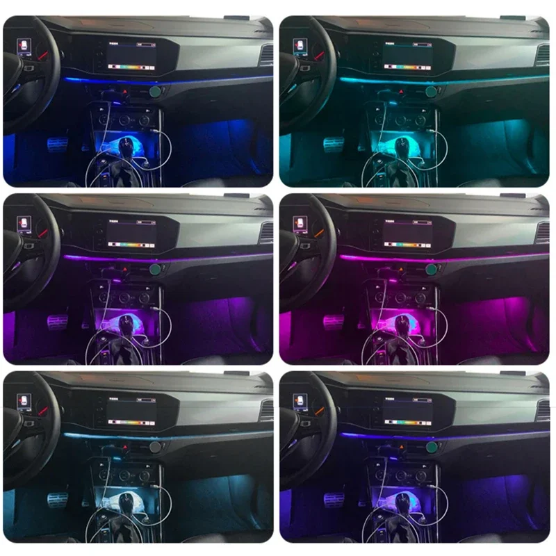 Dashboard LED Atmosphere Lamp For Volkswagen VW Tiguan Magotan CC Golf 7 7.5 passat T-ROC Tayron Symphony Door Ambient Light