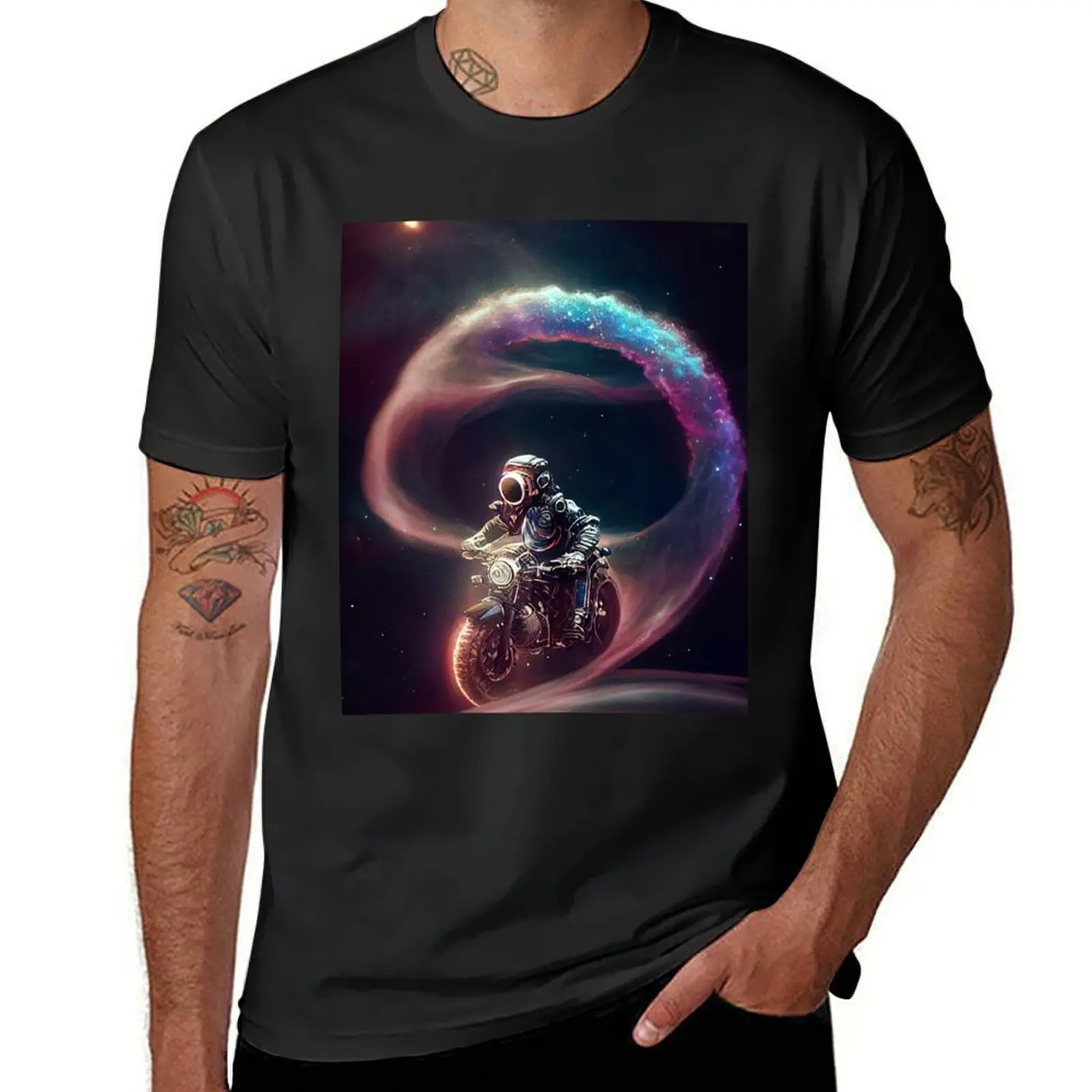 Cosmic Ride x AI T-Shirt quick-drying shirts graphic tees korean fashion funnys men t shirt