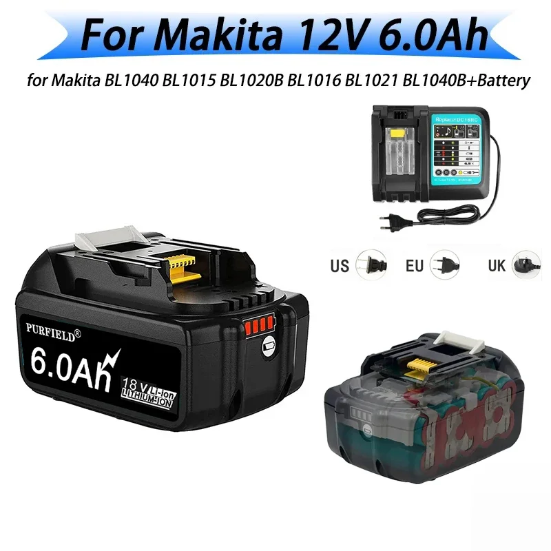 Do akumulatora Waitley 18V 6000mAh elektronarzędzia akcesoria zamienne BL1860 BL1850 akumulatory litowo-jonowe ładowarka