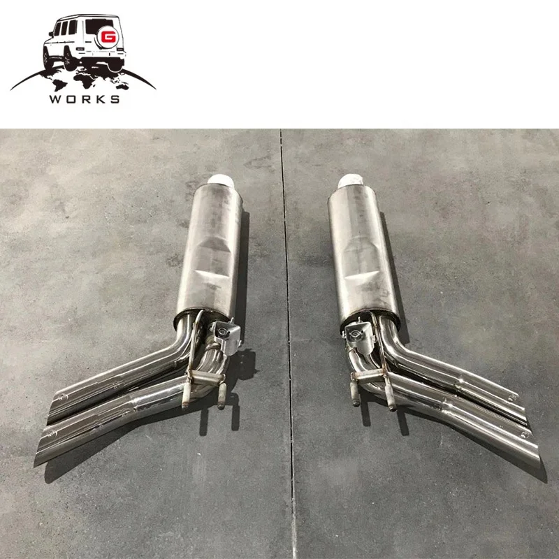 2019year~G class W464 G63 G500 stainless iron exhaust system silver  tips  pipes muffler 