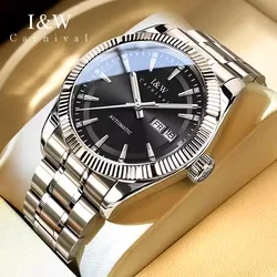 Carnival Brand 2024 New Luxury Imported Movement Mechanical Watch Men 50M Waterproof Luminous  Week Date Fashion Mens Watches