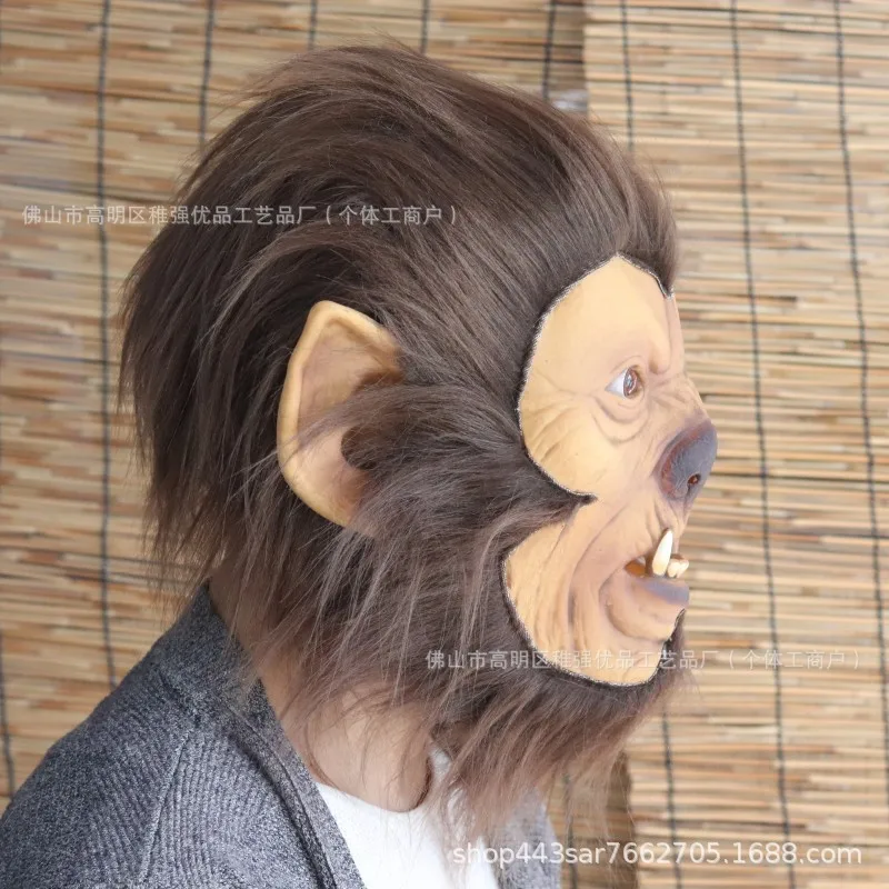 2025 Halloween Horror Monster Mask Funny Party Dress Up Orangutan Monkey Cosplay Accessories