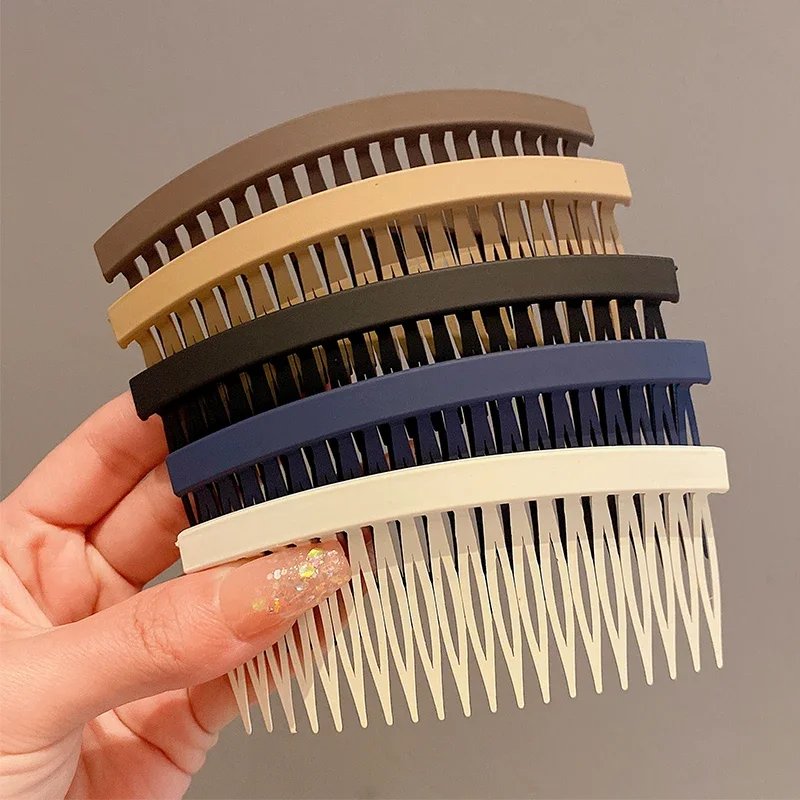 Solod Color Plastic Side Hair Twist Comb French Twist Comb for Women 20 Teeth Fine Hair Clips Fashion Hair Accessories Wholesale