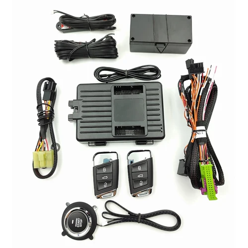 폭스바겐 티구안 2013 2017 자동차 업데이트 푸시 스타트 원격 시동 정지 키리스 고 자동 잠금 해제 시스템, 자동차 액세서리