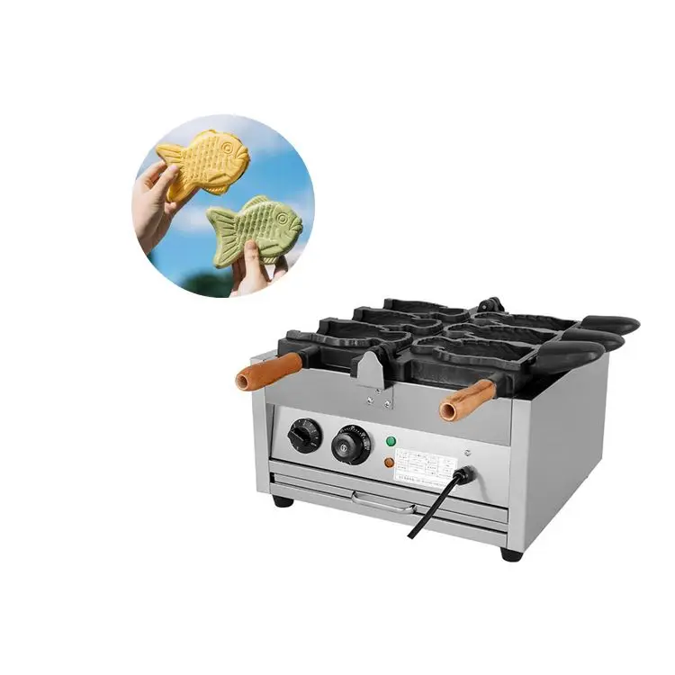 

Taiyaki Electric Machine Fish Shape Waffle Cake Pan Pancake Cone Maker for Home & Restaurant Use for Snacks Ice Cream Waffles