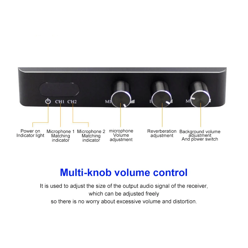 Wireless Microphone Black Anti-interference Low Power Consumption For Friends Gatherings High Sensitivity For Ktv K Song Machine