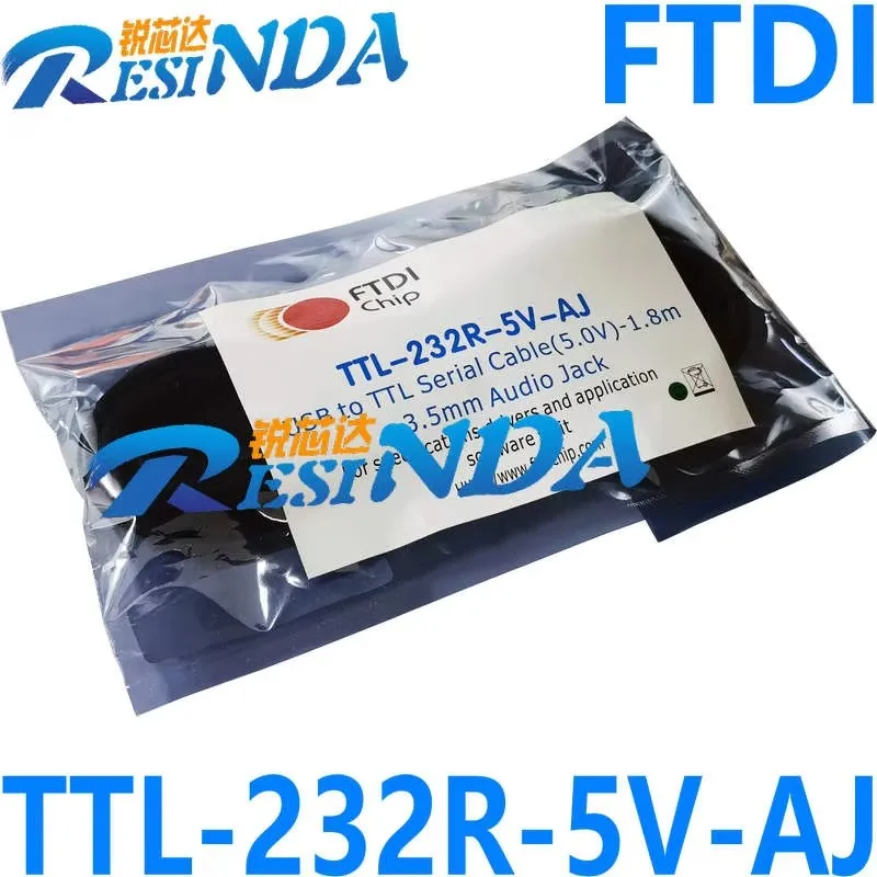 FTDI الرسمية حقيقية TTL-232R-5V-AJ 3.5 مللي متر كابل موصل مرفاع الصوت + 5 فولت