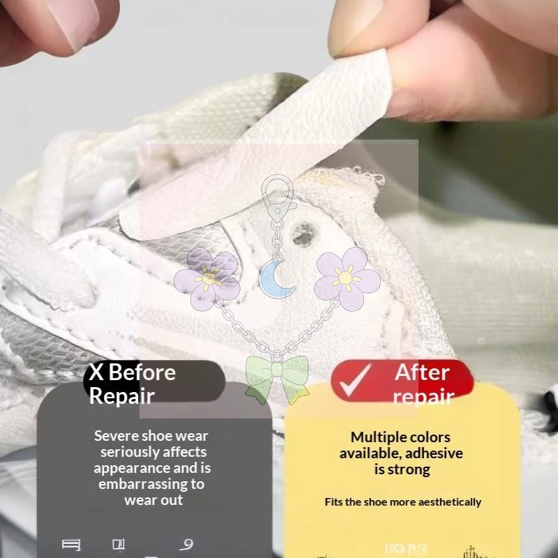 6Pcs Shoe Repair Patches For Heel And Inner Lining Wear Self-Adhesive Repair Stickers For Sneakers Shoes