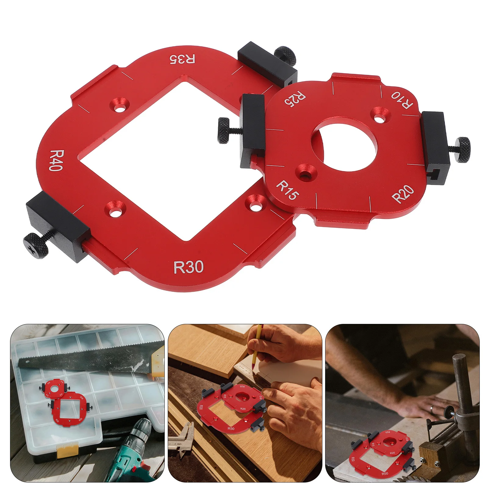 2pcs Woodworking Round Corner Template 5Mm 8Mm Radius Router Jig For Smooth Edges Diy Wood Projects Carpentry Tool Aluminum