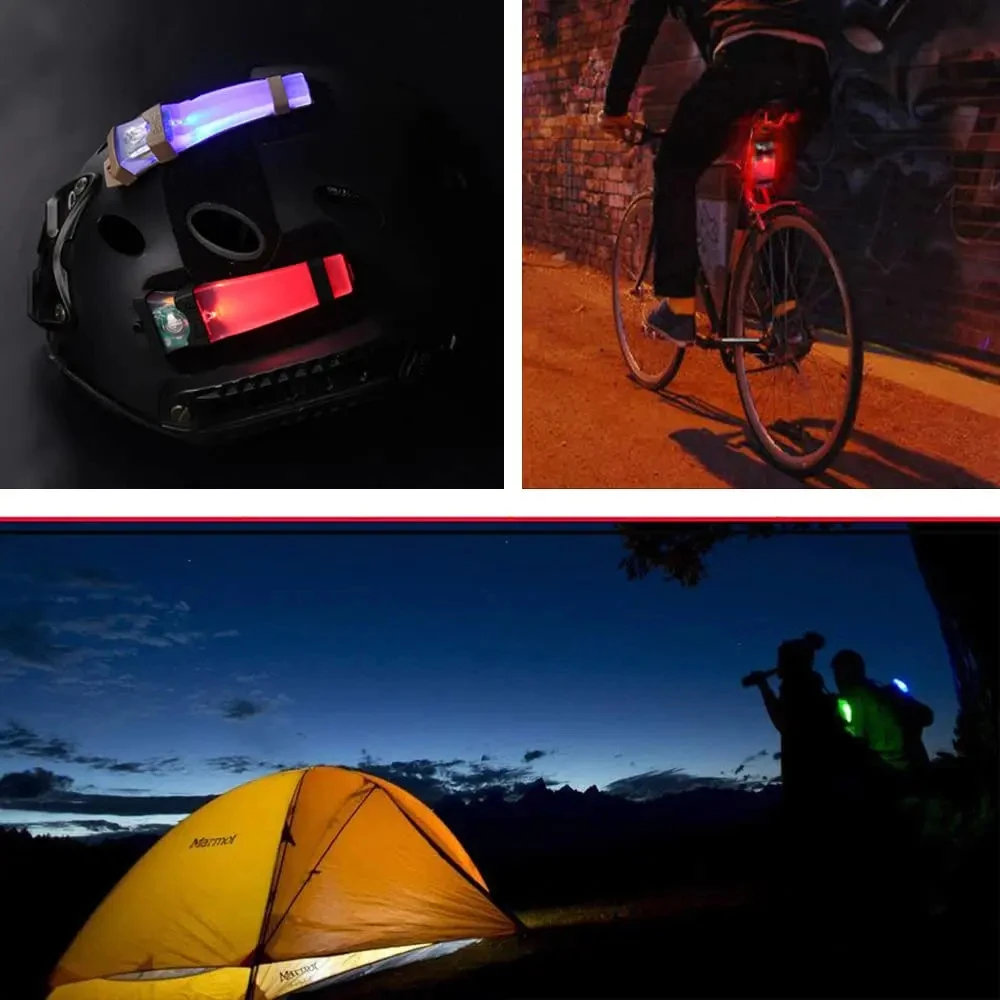 Tactical Helmet Light Silicone Strobe Light Waterproof Portable Survival Signal Cycling Night Light Camping Wilderness Survival