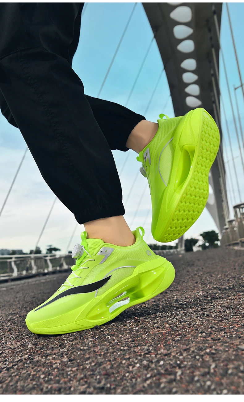  Modische Herren-Laufschuhe, leichte Damen-Sneaker mit drehbarer Schnalle und Dämpfung, rutschfeste Sportschuhe für Training, Joggen und andere Sportarten. – Detail 21
