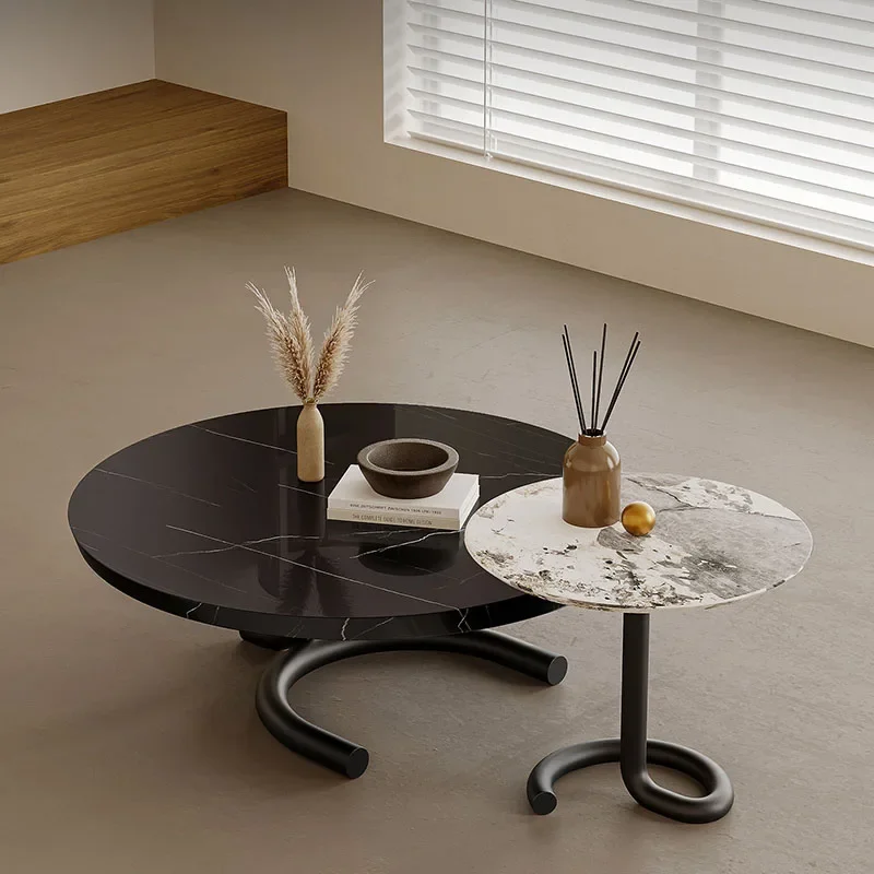 

Unique Clear Coffee Table Simple Black Hallway Small Coffee Table Nordic Round Mesa De Centro De Sala Living Room Furniture