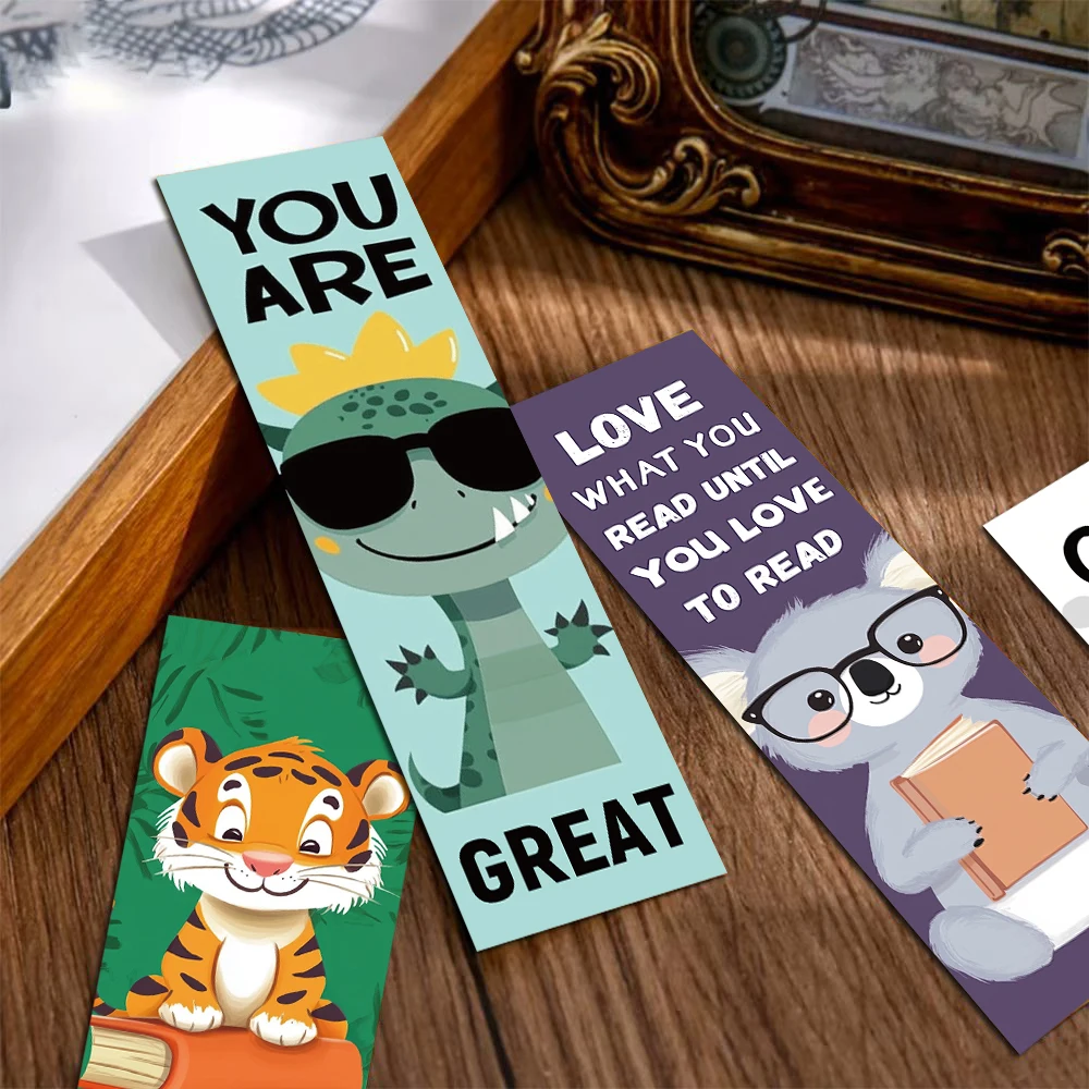 30 pçs marcadores de leitura animal anotaciones decoração página criativa manual leitura diy abstrato vida estudantes cartões marcador