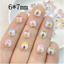20pcs Mini Cartoon Nail Accessories Cute Melon Seeds Small Hamster Charms For Nails Art Decorations Supplies DIY Manicure Parts