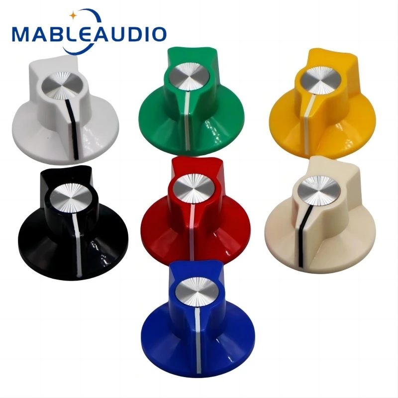 Farbe Kunststoff Runder Knopf Gitarreneffektverstärker Lautsprecher Audioknopf 29X16mm – Detail 2