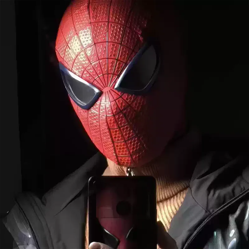 SpiderMan Brand New Day Adult Cosplay Mask with Magnetic Back Cover 3D Webbing Strips Resin Faceshell Cosplay Helmet
