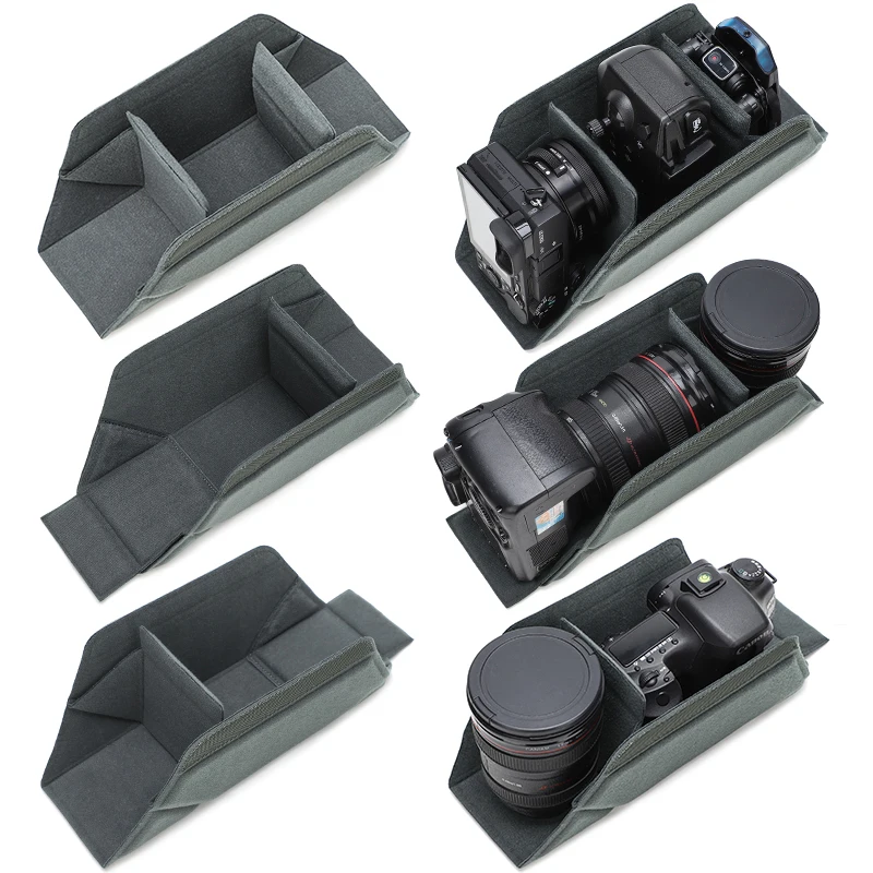 Dick gepolsterte DSLR-Kameratasche mit Handgriff und Objektivfächern für Fotografen