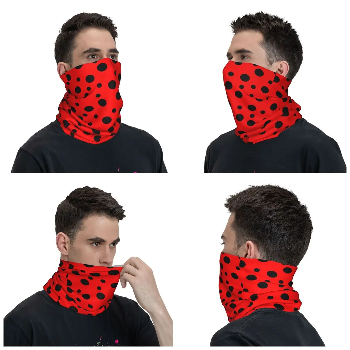 Ladybug Ladybird Insect Lover Bandana Neck Cover Printed Balaclavas Wrap Scarf Multi-use Cycling Running for Men Women Adult