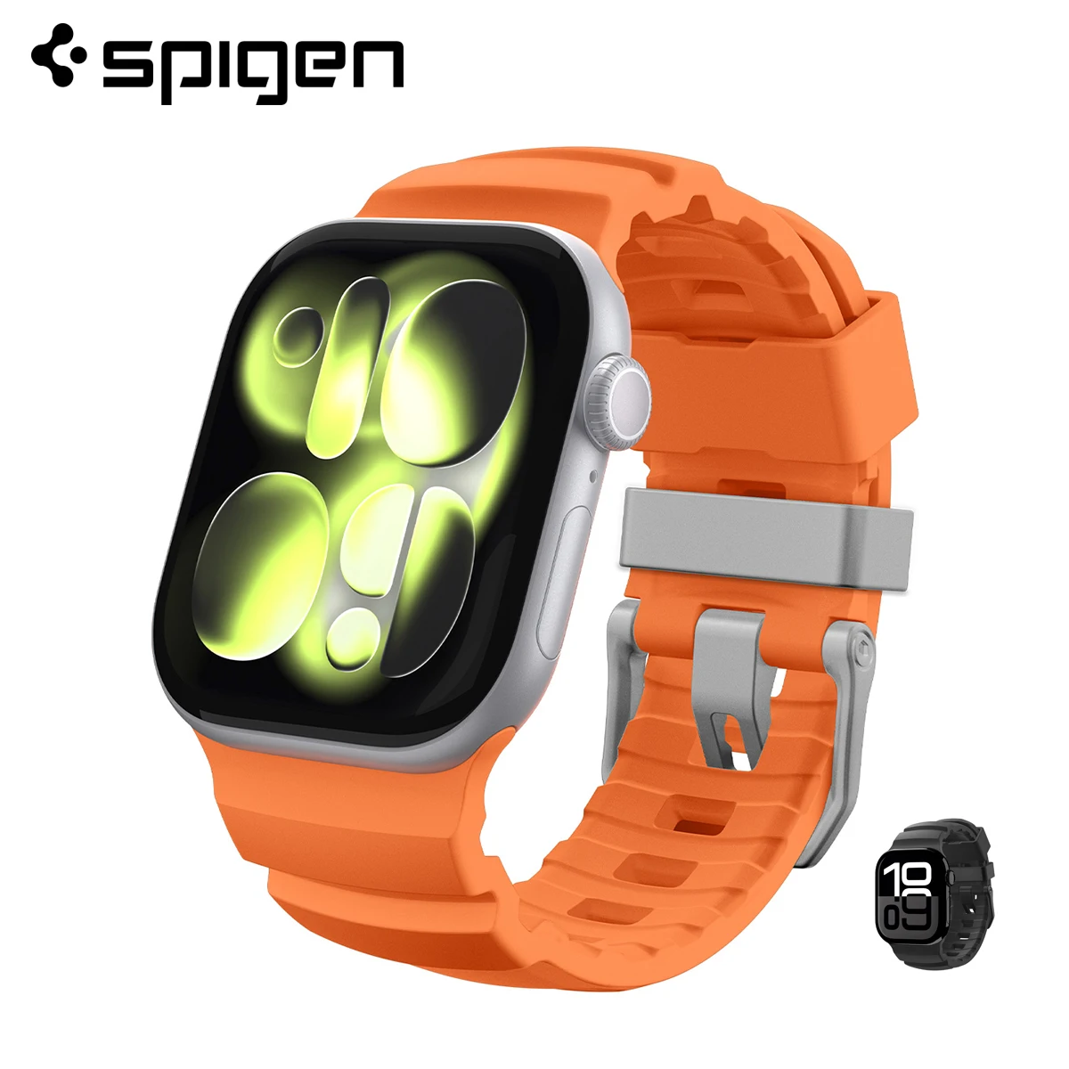 Image of Spigen WBF2 Silikonarmband für Apple Watch Ultra 3/2/1 (49 mm), Serie 11/10 (46 mm), 9/8/7 (45 mm), 6/5/4 (44 mm)